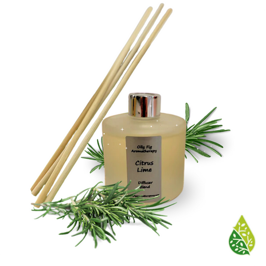 Citrus Lime reed diffuser: Energise your senses with the zesty and refreshing aroma of tangy citrus and limes.