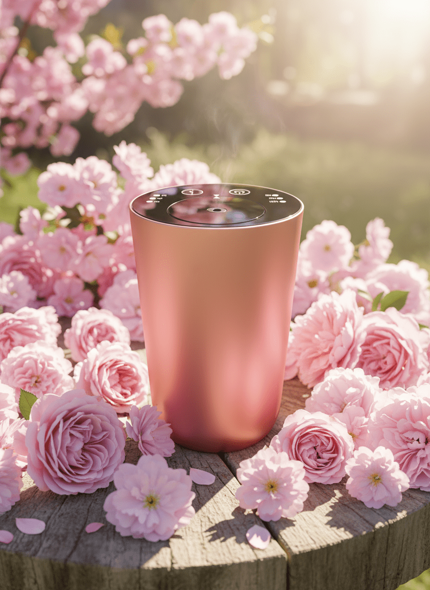 Light Pink Aroma Mist Diffuser - Oily Fig Aromatherapy