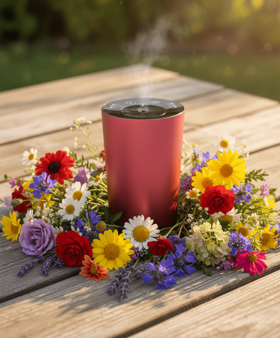 Metallic Dark Pink Aroma Mist Diffuser - Oily Fig Aromatherapy