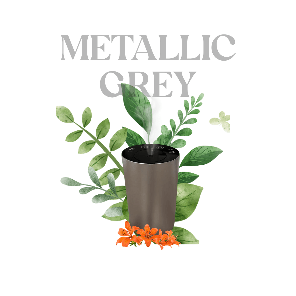 Metallic Grey Aroma Mist Diffuser - Oily Fig Aromatherapy