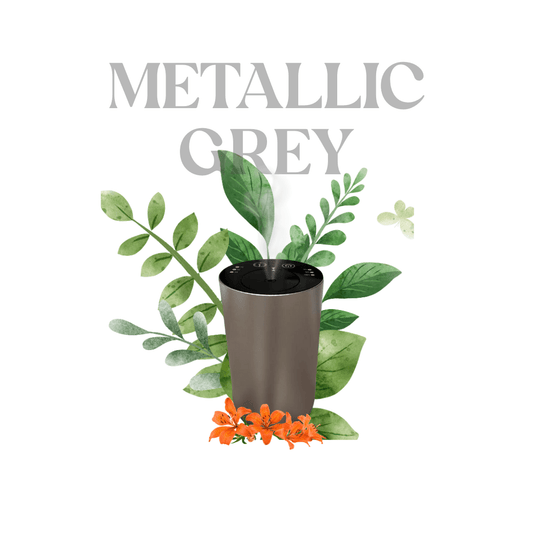 Metallic Grey Aroma Mist Diffuser - Oily Fig Aromatherapy